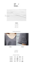 Load image into Gallery viewer, Short-sleeved t-shirt, women's loose 2019 new V-collar solid color trimmed design bottom shirt, Korean version top 6016