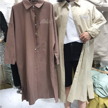 Load image into Gallery viewer, Women's Long-style shirt oversize 2019 new Korean version of loose casual shirt in the Long-style jacket 2835