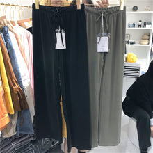 Load image into Gallery viewer, Spring 2019 New Korean Women's Wide Leg Pants Loose Straight Barrel High Waist Slim Hong Kong Taste Fall Pants 3183