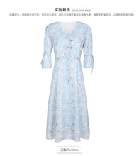 Load image into Gallery viewer, 2019 Early autumn new brand women's dress lady chiffon dress 69301