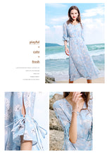 Load image into Gallery viewer, 2019 Early autumn new brand women's dress lady chiffon dress 69301