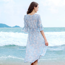 Load image into Gallery viewer, 2019 Early autumn new brand women's dress lady chiffon dress 69301