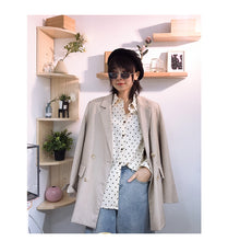 Load image into Gallery viewer, Spring 2019 new women's ins wind lapels solid color Hong Kong leisure slim suit jacket micro supply