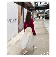 Load image into Gallery viewer, 2019 new ladies Joker Korean pure color slim lady dress chiffon mesh skirt a generation of hair