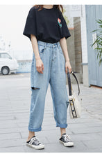 Load image into Gallery viewer, Resumption of high-waist jeans in the summer of 2019