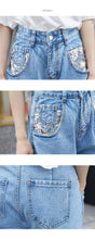 Load image into Gallery viewer, New sequined Pocket Jeans in spring and summer of 2019