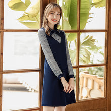 Load image into Gallery viewer, Spring 2009 New Style Ladies'Chevron Bottom A Skirt Temperament Ladies' Fake Two Dresses 69379