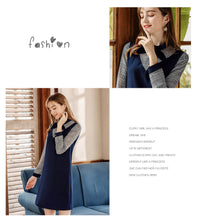 Load image into Gallery viewer, Spring 2009 New Style Ladies'Chevron Bottom A Skirt Temperament Ladies' Fake Two Dresses 69379