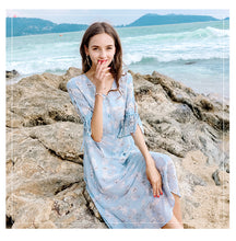 Load image into Gallery viewer, 2019 Early autumn new brand women's dress lady chiffon dress 69301