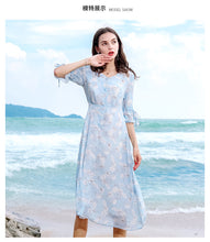 Load image into Gallery viewer, 2019 Early autumn new brand women's dress lady chiffon dress 69301