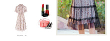Load image into Gallery viewer, Summer 2019 New Brand Woman's Printed Chiffon Suspender Skirt Mesh Spliced Dresses Two Suits 88380