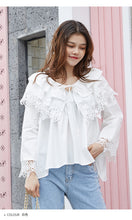 Load image into Gallery viewer, 2019 Korean women's chic wind cake collar shirt Joker ladies sweet cuff lace shirt jacket 163
