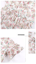Load image into Gallery viewer, Summer high-quality women's wear temperament in 2019 V-neck elastic chic light-ripe printed chiffon dress 69216