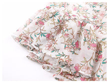 Load image into Gallery viewer, Summer high-quality women's wear temperament in 2019 V-neck elastic chic light-ripe printed chiffon dress 69216