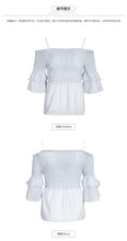 Load image into Gallery viewer, 2019 Summer new brand women's sexy word five-inch striped temperament 58,977