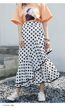 Load image into Gallery viewer, New women's irregular skirt in spring 2019 Korean version of Joker slim wave printing medium and long skirt