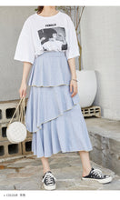 Load image into Gallery viewer, 2009 Korean version slim A-shaped skirt, loose waist cake skirt, lady pleated bust skirt, Xia 6289