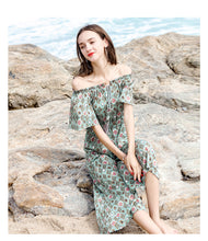 Load image into Gallery viewer, 2019 Summer New Fashion Women's Single-Collar Printed Wide Leg Pants Gently Cooked Chiffon Pants 88755
