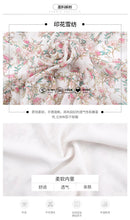 Load image into Gallery viewer, Summer high-quality women's wear temperament in 2019 V-neck elastic chic light-ripe printed chiffon dress 69216