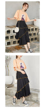 Load image into Gallery viewer, 2009 Korean version slim A-shaped skirt, loose waist cake skirt, lady pleated bust skirt, Xia 6289