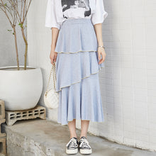 Load image into Gallery viewer, 2009 Korean version slim A-shaped skirt, loose waist cake skirt, lady pleated bust skirt, Xia 6289