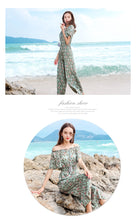 Load image into Gallery viewer, 2019 Summer New Fashion Women's Single-Collar Printed Wide Leg Pants Gently Cooked Chiffon Pants 88755