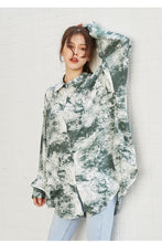 Load image into Gallery viewer, Summer 2019 women's printed shirt women's long sleeves Korean version of thin faded loose shirt women 5744