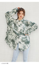 Load image into Gallery viewer, Summer 2019 women's printed shirt women's long sleeves Korean version of thin faded loose shirt women 5744