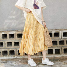 Load image into Gallery viewer, 2019 New Korean women's slim A-line skirt shaking sound net red tide elastic waist skirt women's commercial supply