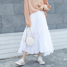 Load image into Gallery viewer, 2019 New Korean women's slim A-line skirt shaking sound net red tide elastic waist skirt women's commercial supply