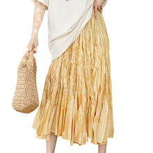 Load image into Gallery viewer, 2019 New Korean women's slim A-line skirt shaking sound net red tide elastic waist skirt women's commercial supply