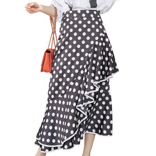 Load image into Gallery viewer, New women's irregular skirt in spring 2019 Korean version of Joker slim wave printing medium and long skirt