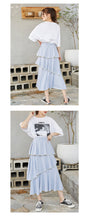 Load image into Gallery viewer, 2009 Korean version slim A-shaped skirt, loose waist cake skirt, lady pleated bust skirt, Xia 6289