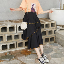 Load image into Gallery viewer, 2009 Korean version slim A-shaped skirt, loose waist cake skirt, lady pleated bust skirt, Xia 6289