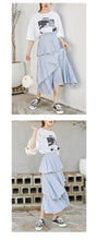 Load image into Gallery viewer, 2009 Korean version slim A-shaped skirt, loose waist cake skirt, lady pleated bust skirt, Xia 6289