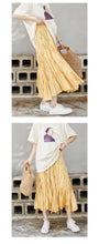 Load image into Gallery viewer, 2019 New Korean women's slim A-line skirt shaking sound net red tide elastic waist skirt women's commercial supply