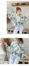 Load image into Gallery viewer, Summer 2019 women's printed shirt women's long sleeves Korean version of thin faded loose shirt women 5744