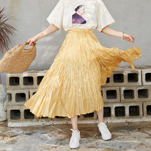 Load image into Gallery viewer, 2019 New Korean women's slim A-line skirt shaking sound net red tide elastic waist skirt women's commercial supply