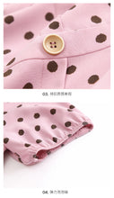 Load image into Gallery viewer, Summer 2019 New Brand Woman's Bubble Sleeve Point Printed Skirt Lightweight Chiffon Dress 63227