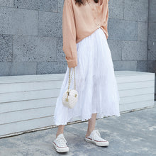 Load image into Gallery viewer, 2019 New Korean women's slim A-line skirt shaking sound net red tide elastic waist skirt women's commercial supply