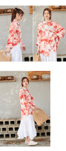 Load image into Gallery viewer, Summer 2019 women's printed shirt women's long sleeves Korean version of thin faded loose shirt women 5744