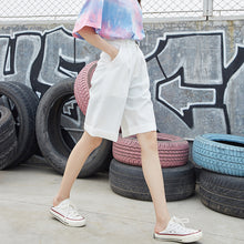Load image into Gallery viewer, 2019 Korean version 13 lines women's high waist Suit Shorts women's loose professional straight tube high waist broad leg shorts 3221