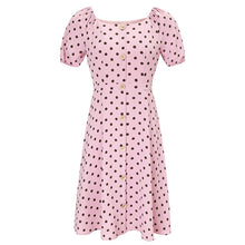 Load image into Gallery viewer, Summer 2019 New Brand Woman's Bubble Sleeve Point Printed Skirt Lightweight Chiffon Dress 63227