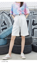 Load image into Gallery viewer, 2019 Korean version 13 lines women's high waist Suit Shorts women's loose professional straight tube high waist broad leg shorts 3221