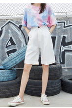 Load image into Gallery viewer, 2019 Korean version 13 lines women's high waist Suit Shorts women's loose professional straight tube high waist broad leg shorts 3221