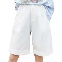 Load image into Gallery viewer, 2019 Korean version 13 lines women's high waist Suit Shorts women's loose professional straight tube high waist broad leg shorts 3221