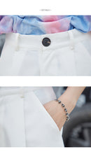 Load image into Gallery viewer, 2019 Korean version 13 lines women's high waist Suit Shorts women's loose professional straight tube high waist broad leg shorts 3221