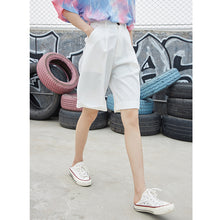Load image into Gallery viewer, 2019 Korean version 13 lines women's high waist Suit Shorts women's loose professional straight tube high waist broad leg shorts 3221