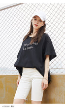 Load image into Gallery viewer, Summer 2019 high-end women's wholesale short-sleeved jacket with thin round collar and loose print T-shirt 3210
