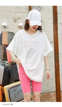 Load image into Gallery viewer, Summer 2019 high-end women's wholesale short-sleeved jacket with thin round collar and loose print T-shirt 3210